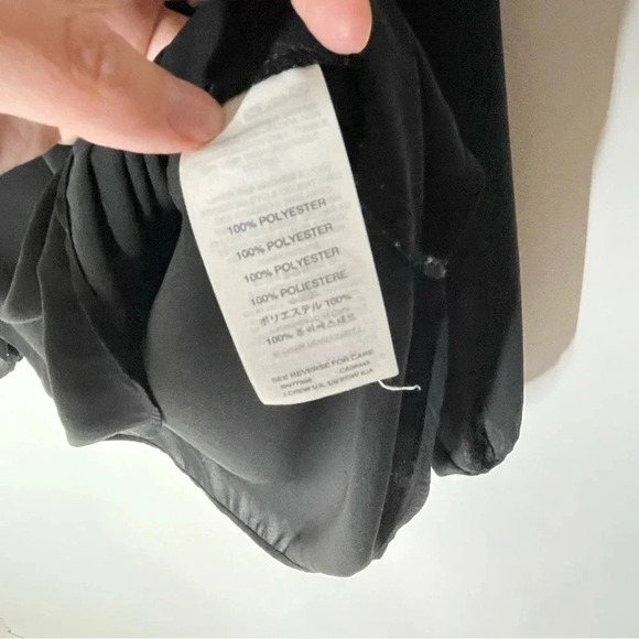 J. Crew Tassel Trim Black Split V-neck Blouse Size 4 - Picture 6 of 10